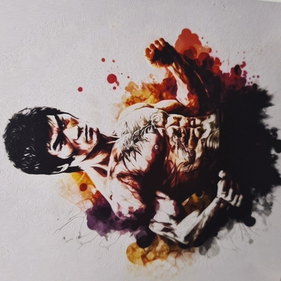 Bruce Lee Wall Art Martial Arts Watercolor Oil Painting Print - Picture 7 of 9